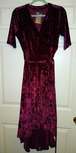 XL high low velvet dress